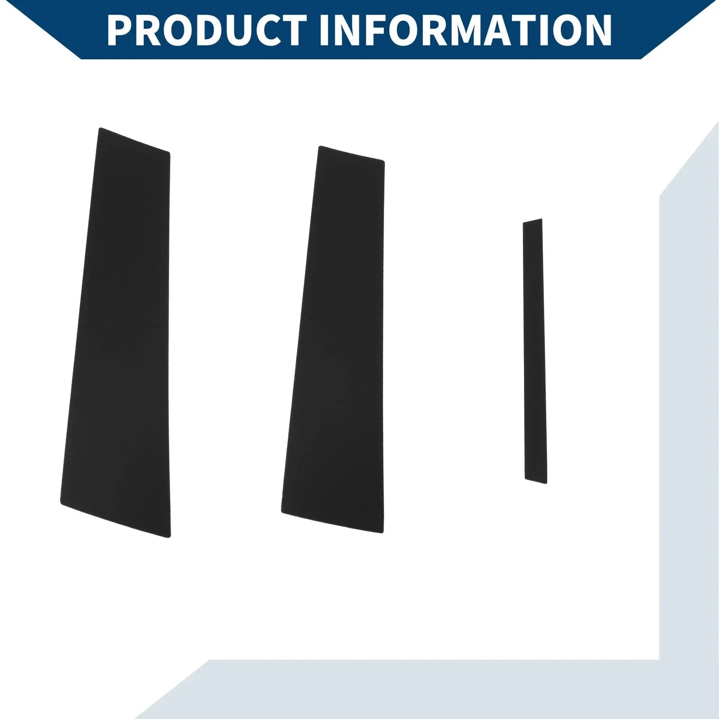 6 Pcs Black Door Pillar Window Trim for Honda City (2022-2024)