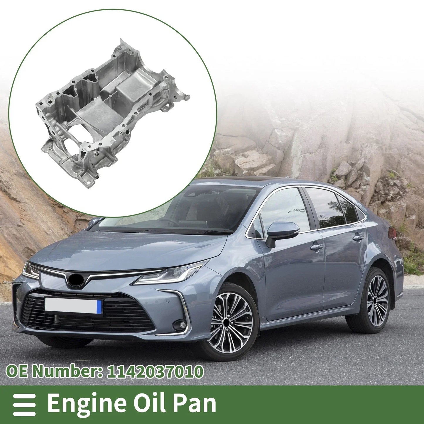 Engine Oil Pan for Lexus CT200h 1.8L (2011-2017) - 1 x Aluminum Cover