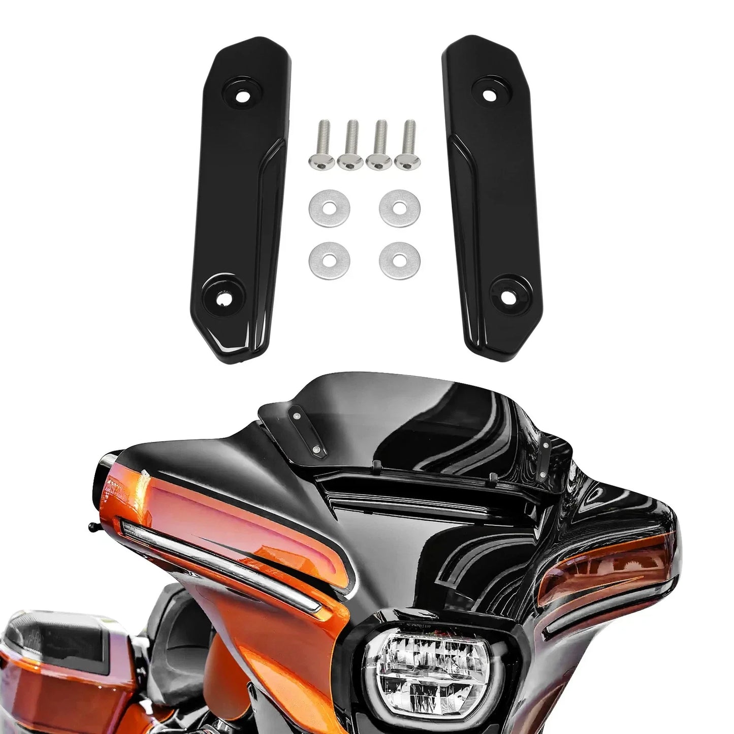 Windshield Side Trims for Harley CVO Street Glide (2023-2025) Vivid Black