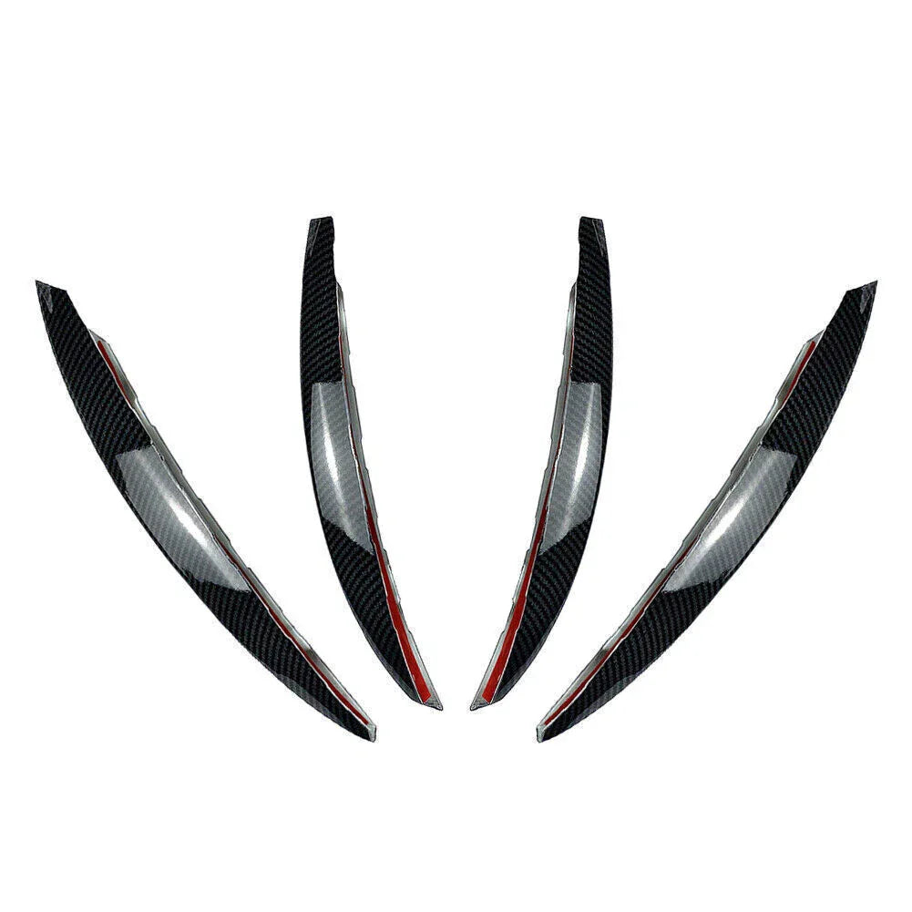 Carbon Front Bumper Splitter Fins Spoiler Canards for Mercedes Benz C-Class (2022-2023)