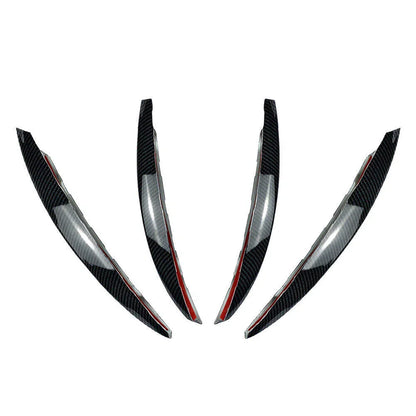 Carbon Front Bumper Splitter Fins Spoiler Canards for Mercedes Benz C-Class (2022-2023)