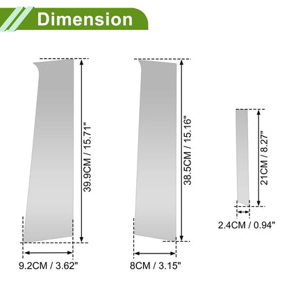 6 Pcs Silver Tone Pillar Window Trim for Chevy Aveo (2007-2011)
