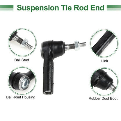 6pcs Front Suspension Kit Tie Rod Ends with Boots for Dodge Dakota (2005-2011)