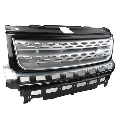 Black & Silver Front Grille Mesh for Land Rover Freelander 2 (2010-2016)