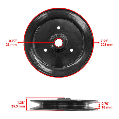Deck Spindle Pulley Blade 60 Inch for Exmark Lazer Z E LZE270 LZE730 (2008–2020)