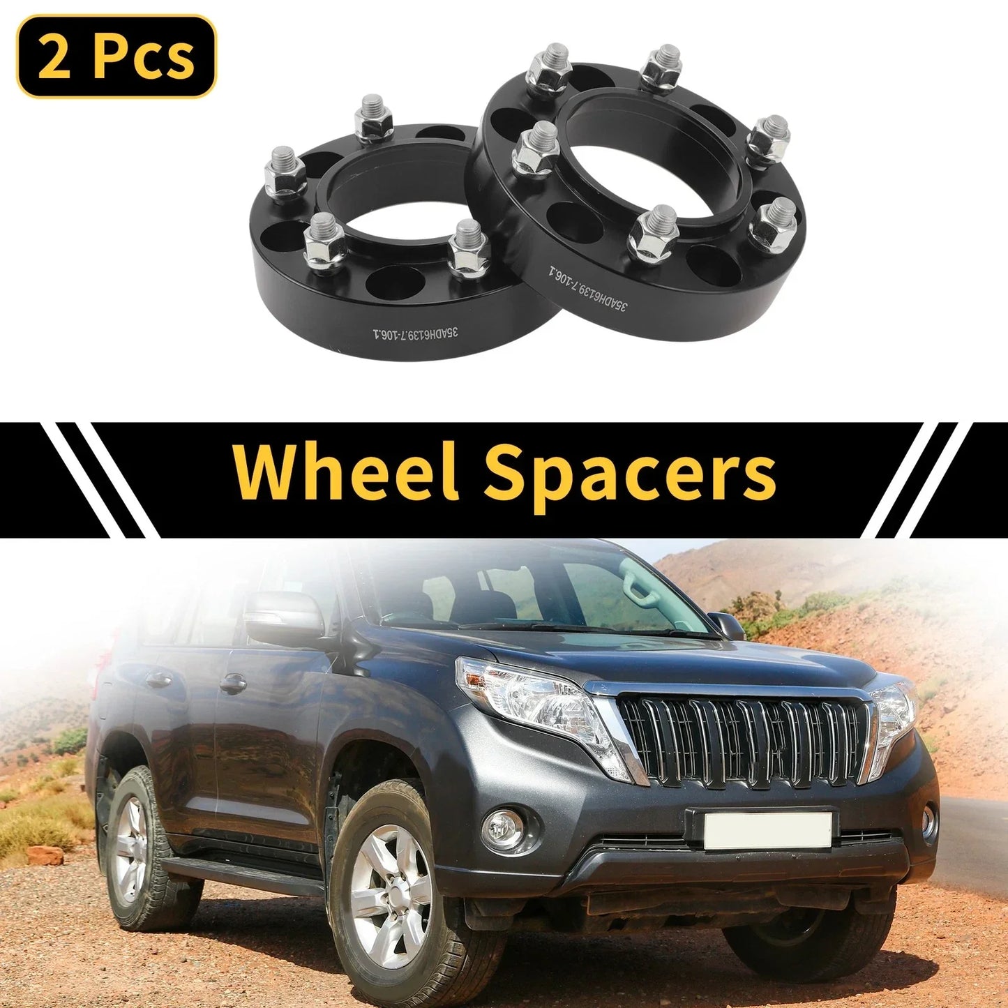 2 x 6x139.7mm Wheel Spacers 108mm for Lexus GX (2002-2023)