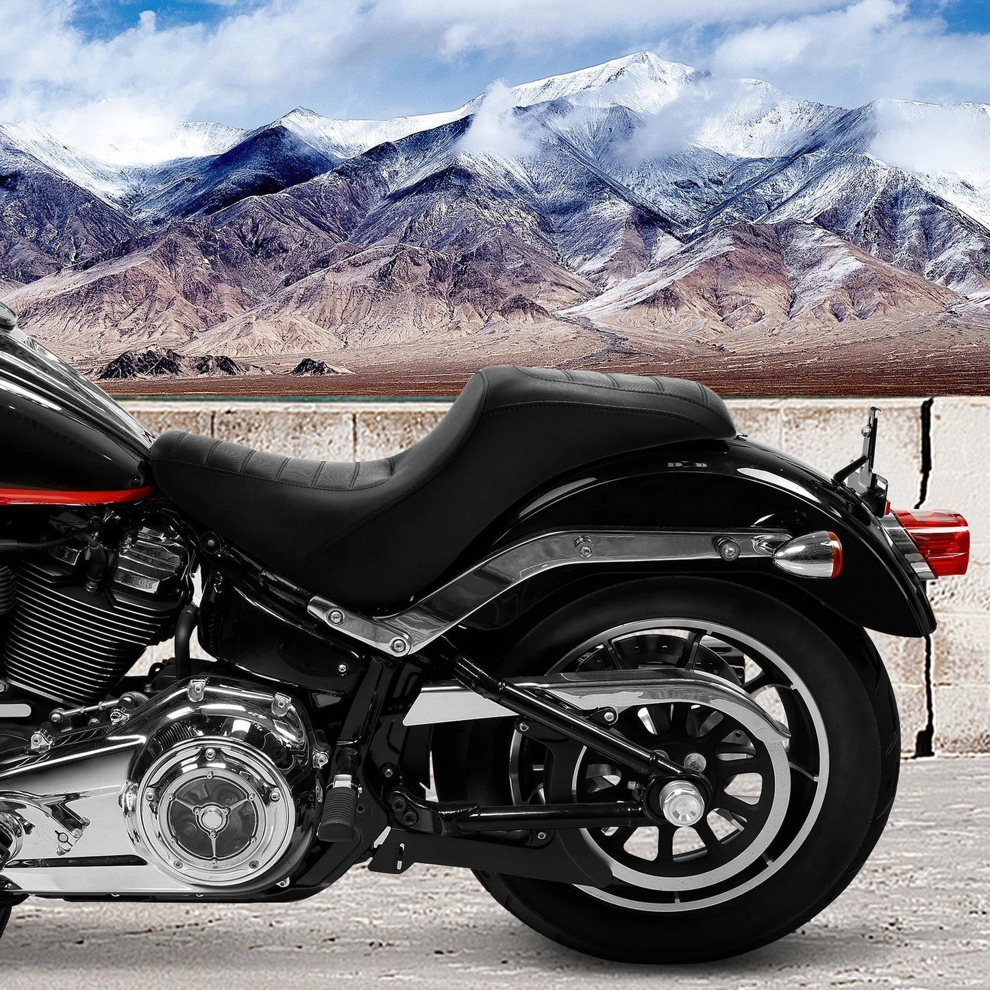 Black Driver & Passenger Seat for Harley Softail Low Rider FXLR (2018-2023)