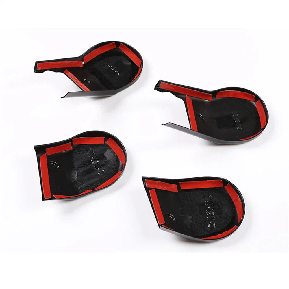 4 Pcs Glossy Black ABS Car Seat Base Cover Trim for Toyota Hilux (2015-2021)