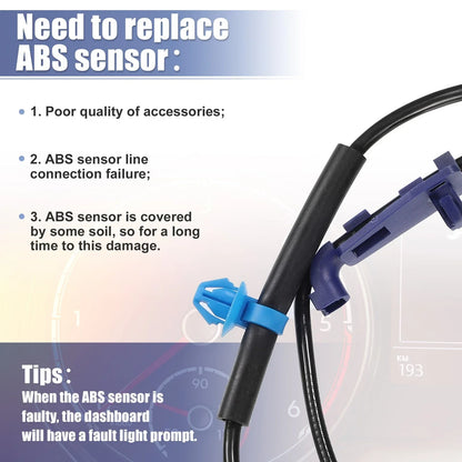 2 x Front Left Right ABS Sensors for Honda CR-V (2014-2016)