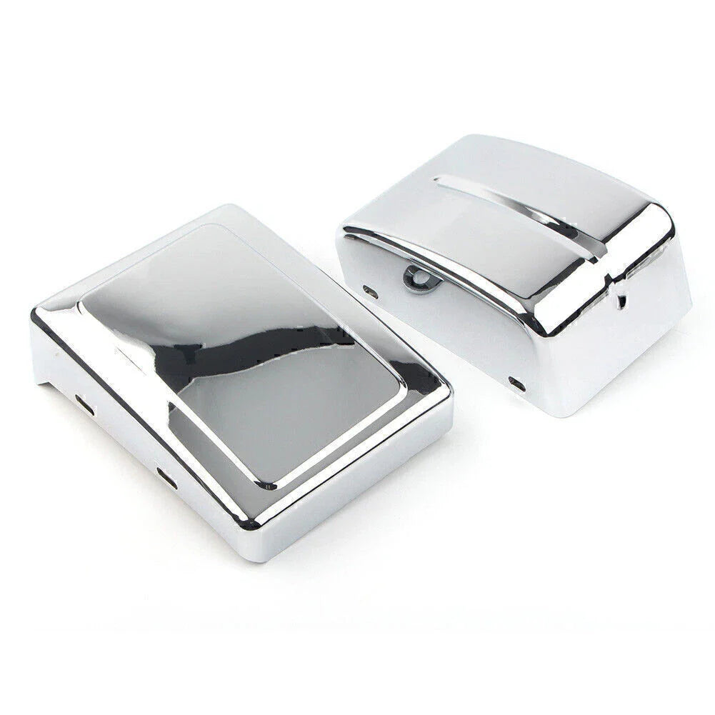 Chrome Battery Side Covers for Harley Dyna Fat Bob Super Glide (2006-2017)