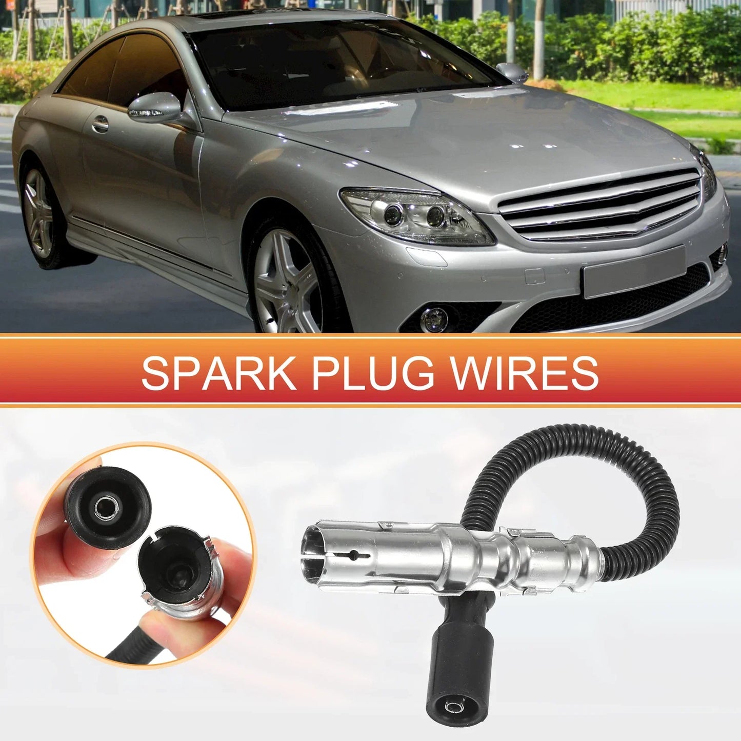 16 x Spark Plug Wire Ignition Coil Cables for Mercedes-Benz C CLK (2003-2009)