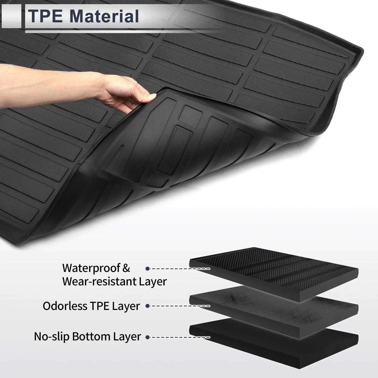 Cargo Liner Rear Trunk Mat for Dodge Grand Caravan (2008-2020)
