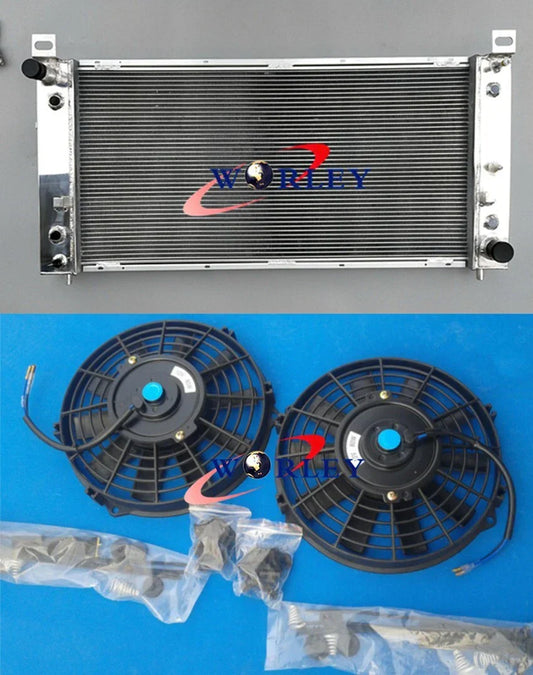 Aluminum Radiator & Fan for Chevrolet Silverado 1500 2500 3500 (2007-2013)