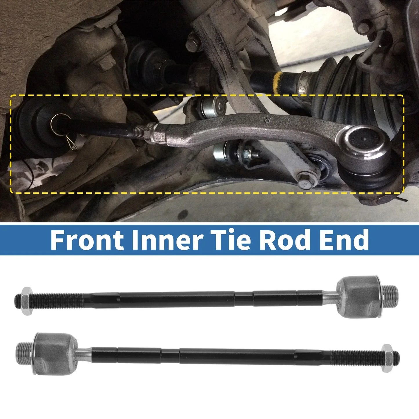 2 x Front Inner Tie Rod End Links for Honda CR-V (2007-2008)