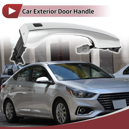 Car Door Handle Grip for Hyundai Elantra Front Left (2011-2016) Silver Tone