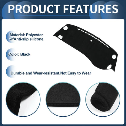 Dashboard Dash Cover Mat for Honda Odyssey RB3 RB4 2016-2019 Black Set