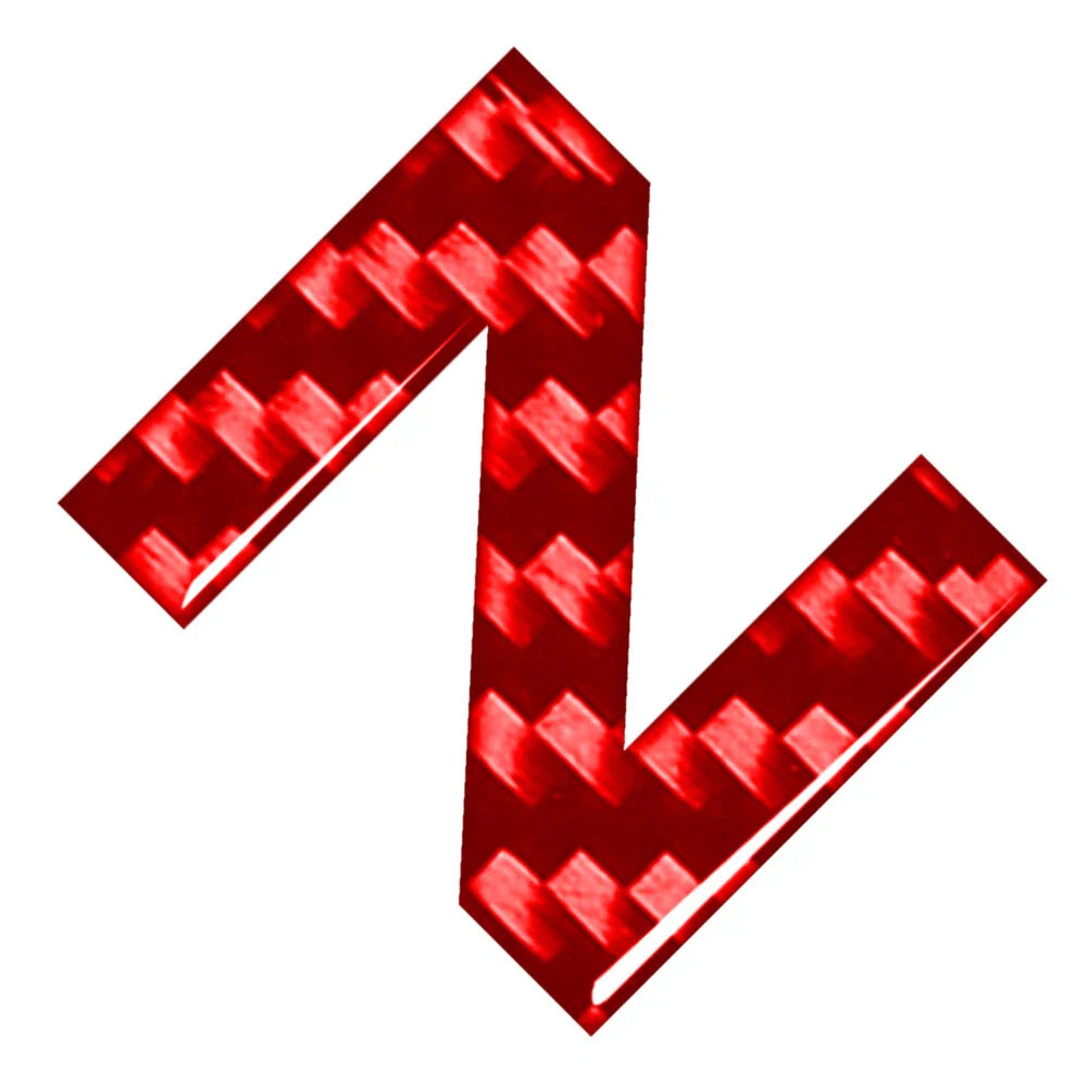 Carbon Red N Decals Stickers Emblem for Car Badge Alphabet Letter