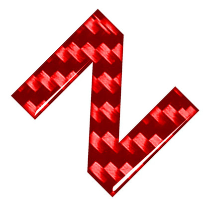 Carbon Red N Decals Stickers Emblem for Car Badge Alphabet Letter