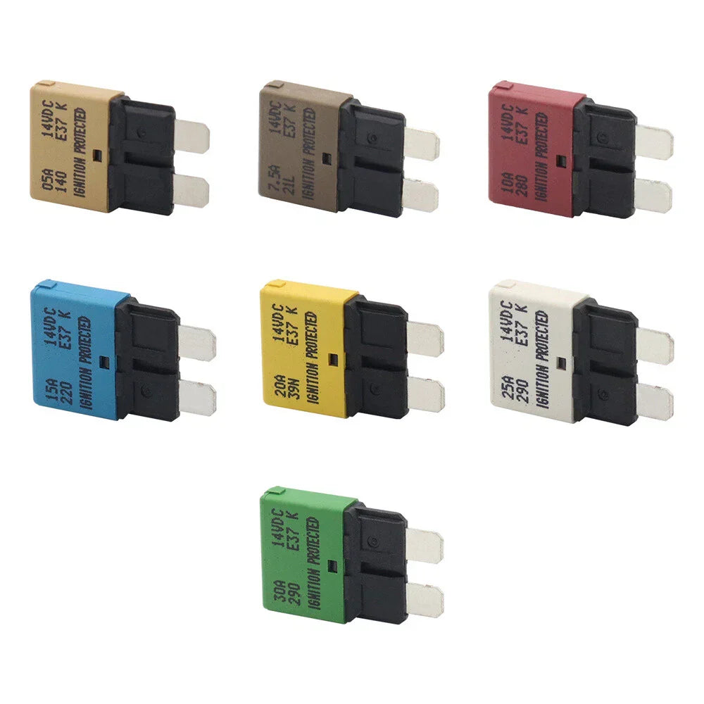 12V Auto Reset Circuit Breaker Fuse with Holder for Various Models (N/A)
