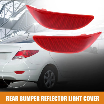 Rear Bumper Reflector Light Covers for Hyundai Accent (2010-2017)