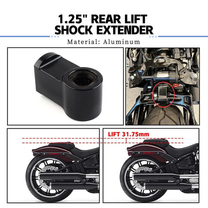 1-1/4" Rear Lift Shock Mount Extender for Harley Softail Street Bob (2018-2023)