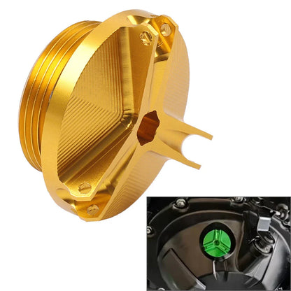 Gold Engine Oil Filler Cap Plug Cover for Kawasaki ZX14R ZX6R ZX636 ZX10R