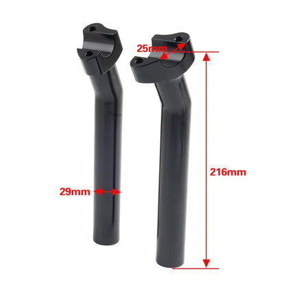 8.5" Pullback Handlebar Riser for Harley Dyna, Wide Glide, Softail (2006-2023)