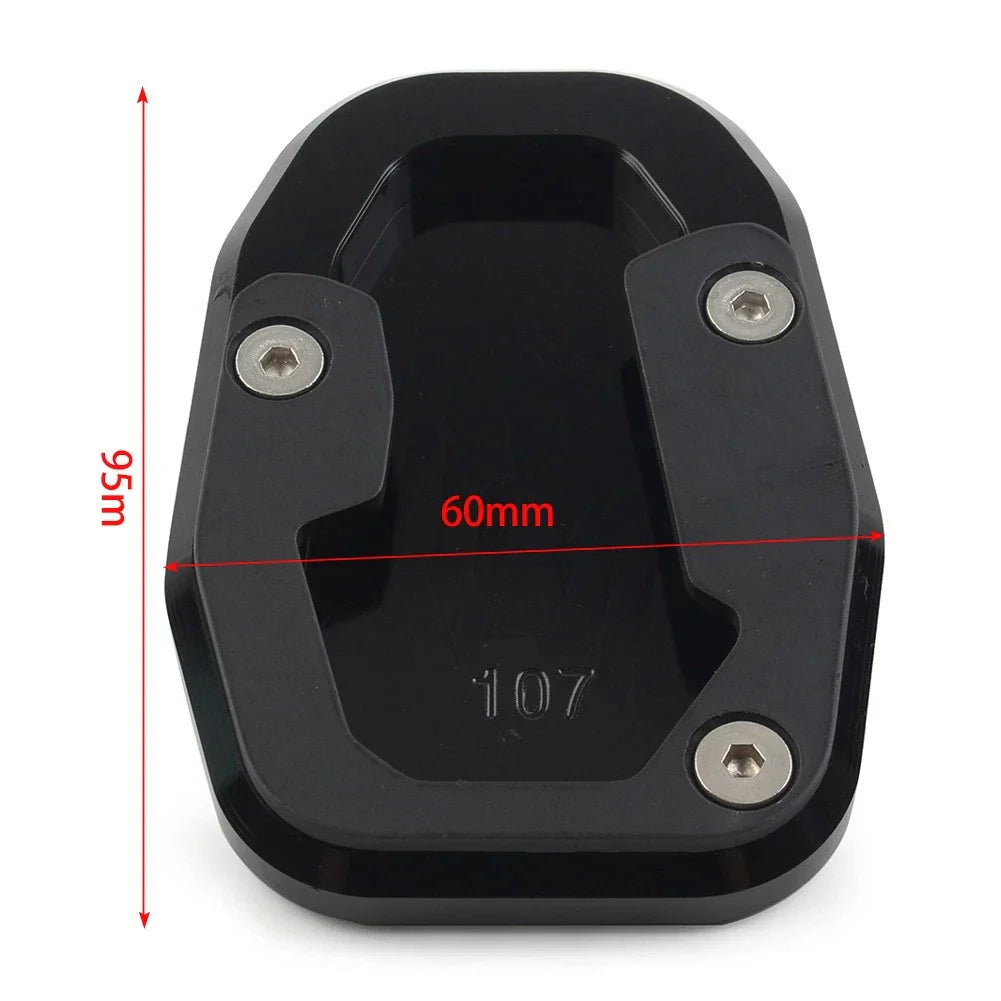 CNC Side Stand Enlarger Plate for Ducati Desert X 2022+ Aluminum Black