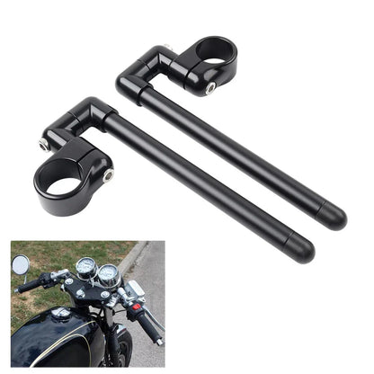 7/8" Black Clip-On Handlebar for Motorcycle Cafe Racer (Universal)