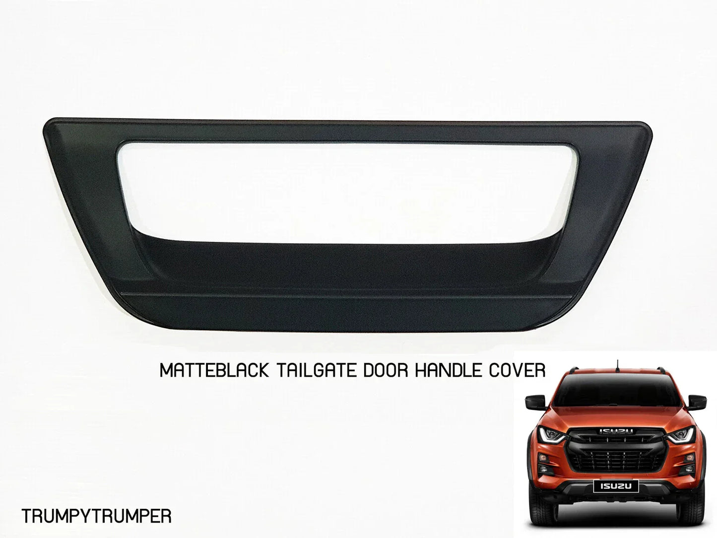 Matte Black Tailgate Handle Cover for Isuzu D-Max 2020-2022