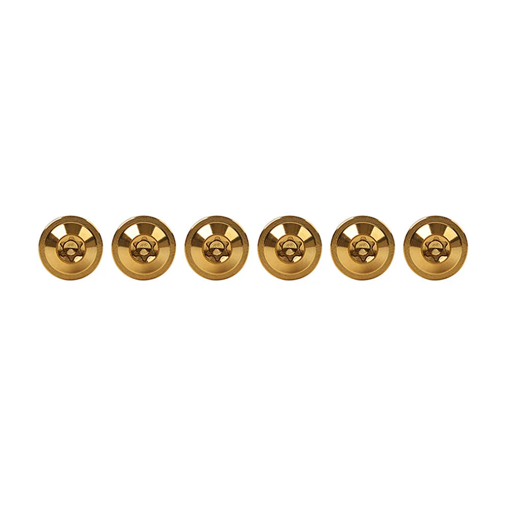 6 x Gold Titanium M6x20mm Torx Head Bolts for Bike Motorcycle