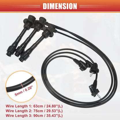3 x Spark Plug Wire Ignition Coil Cables for Lexus ES300 (1997-2001)