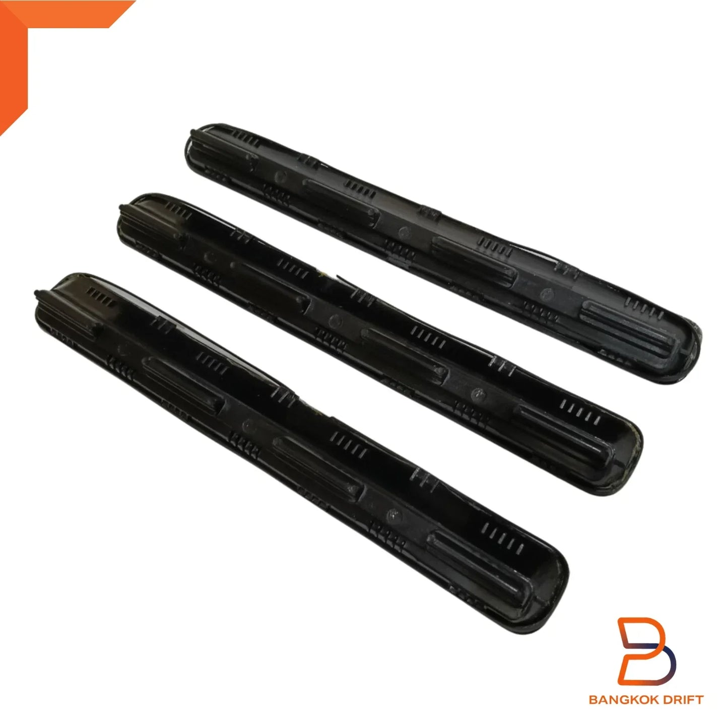 Black Bonnet Hood Vent Grille Inserts for Nissan Navara D21 (1986-1997)