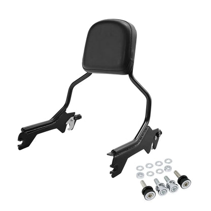 Black Sissy Bar Backrest Docking Hardware for Harley Fat Boy Breakout (18-25)