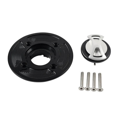 Silver Fuel Gas Tank Cap Cover for APRILIA RSV1000 (2004-2008) Tuono V4R (2011-2017) RSV4 R