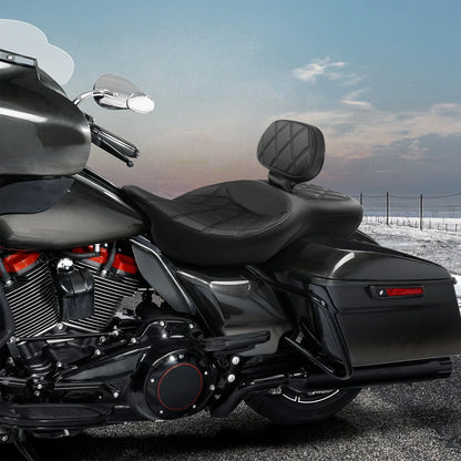 Driver Passenger Seat & Rider Backrest for Harley Road Glide (2009-2023)