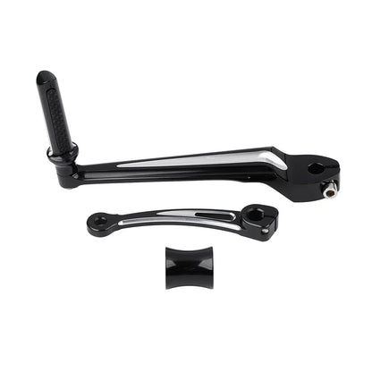 Black CNC Shifter Lever Set for Harley Street Glide, Softail (1986-2023)