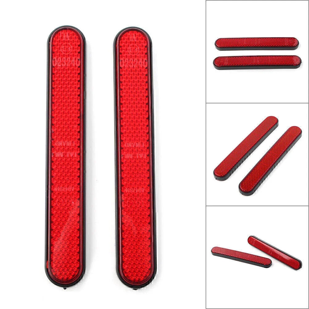 Red Rear Shock Absorber Reflector Strips for Harley Sportster 883 1200 (2004-2023)