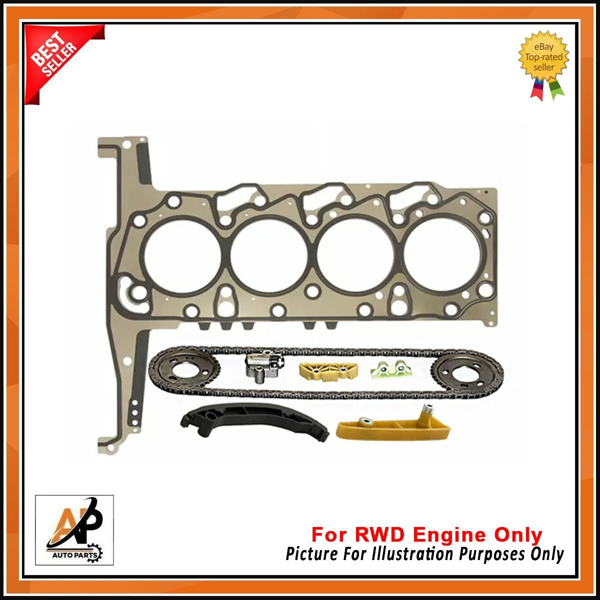 Engine Timing Chain Kit with Head Gasket for Ford Transit 2.2 TDCI RWD (2007–2013)