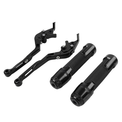 Black Extendable Brake Clutch Levers Grip Set for Ducati Monster (2009-2015)
