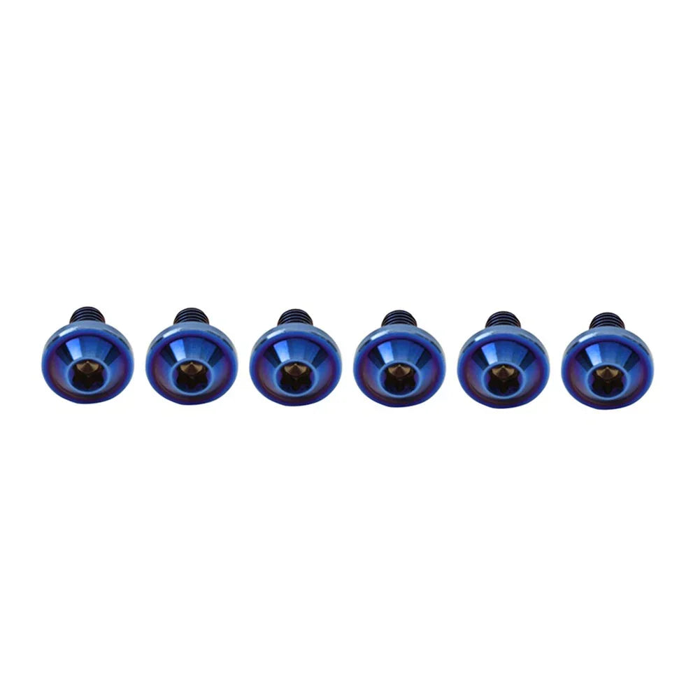 6 x M6x10mm Titanium Alloy Torx Head Bolts for Bike Motor