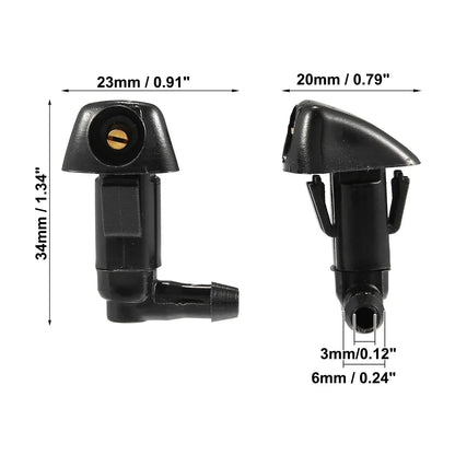 4 x Windshield Washer Nozzle Kit for Honda Civic, Odyssey, Accord (2001-2023)