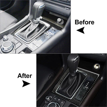 Carbon Fiber Gear Shift Panel Cover for Mazda 3 Axela (2017-2018)