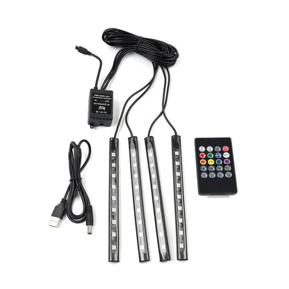 36LED RGB Remote Control Decorative Foot Lamp for Car