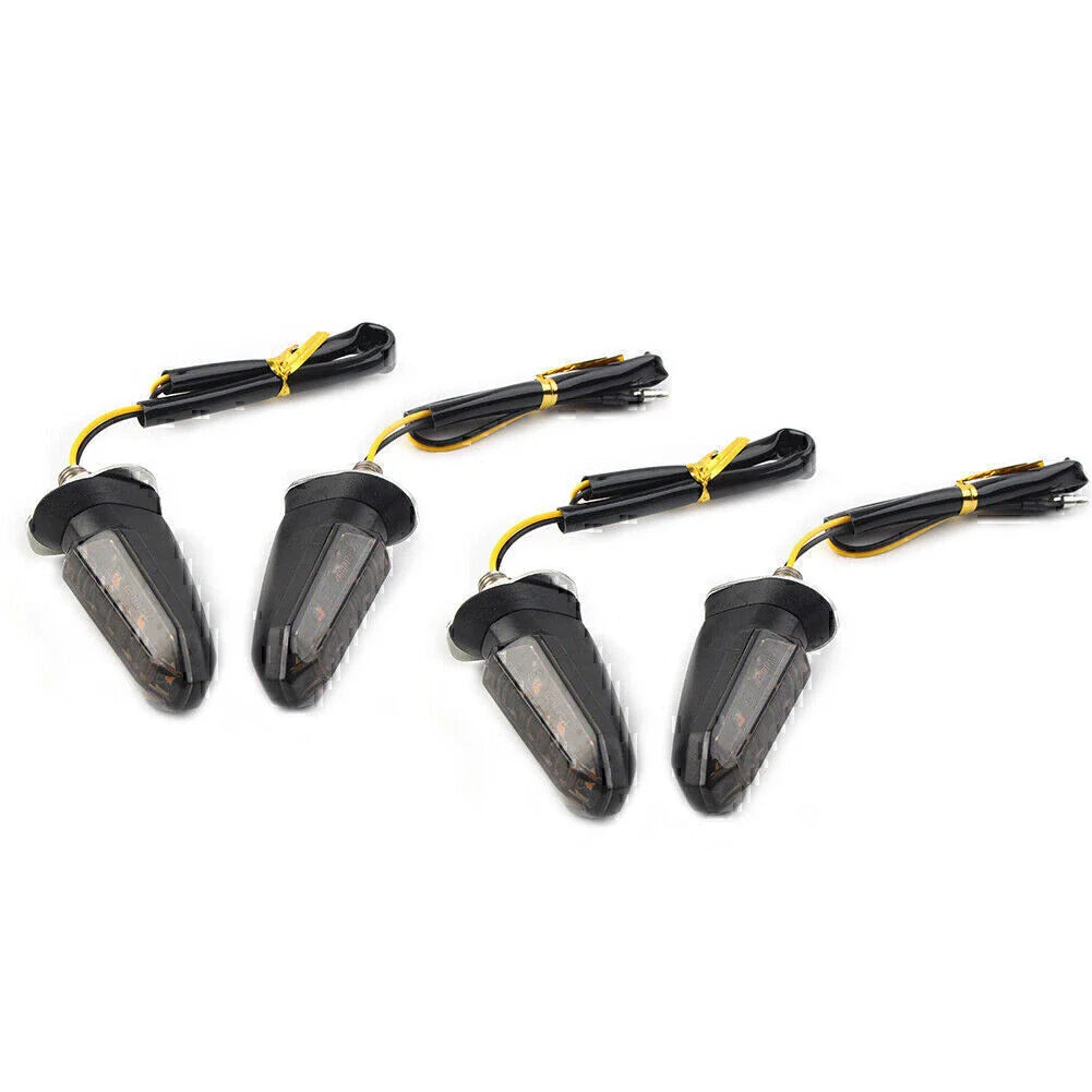 Smoke LED Turn Signal Indicator Lights for Universal Motorcycle