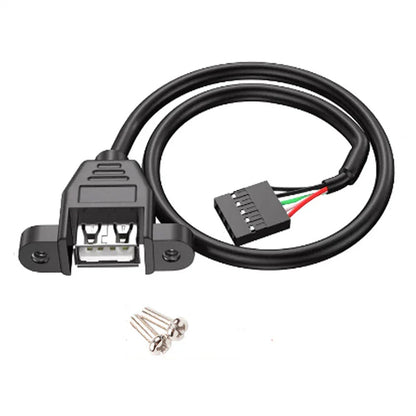 USB 2.0 Panel Mount to 5Pin Motherboard Header Extension Cable