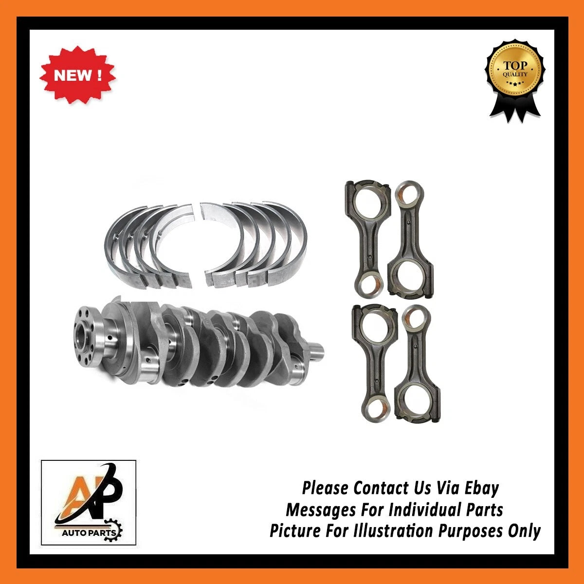 Crankshaft Conrod Bearings Set for Kia Sorento 2.2 CRDi 4WD Diesel (2006–2015)
