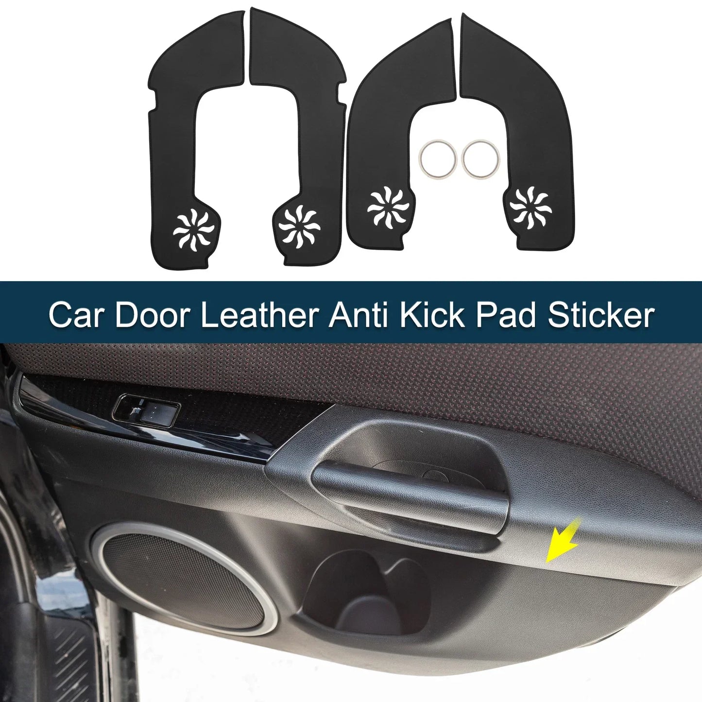 Car Door Leather Anti Kick Pad Sticker for Mercedes-Benz GLB (2020-2025)