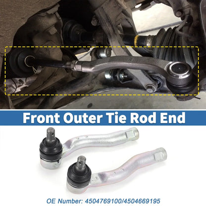 2 x Front Outer Tie Rod Ends for Toyota Land Cruiser (1998-2002)