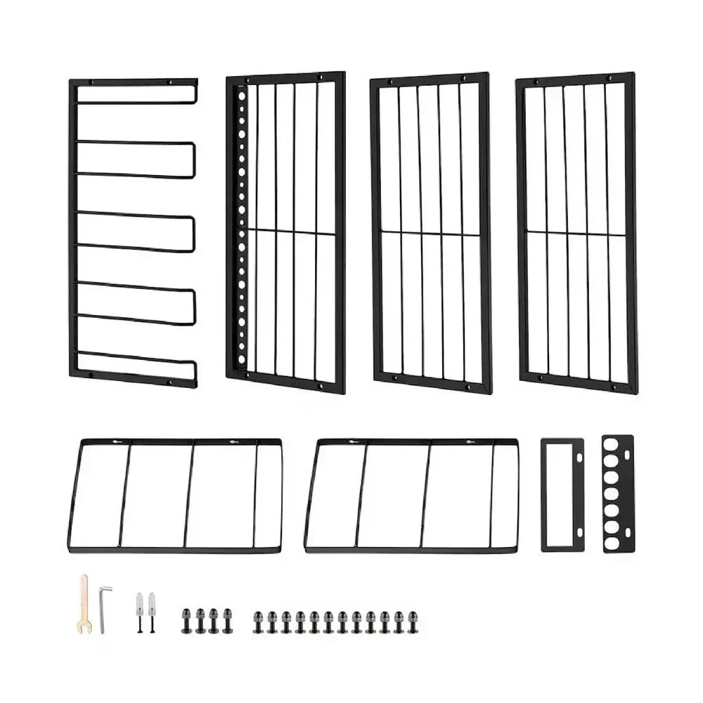 4 Layer Metal Power Tool Organizer Wall Mounted Storage Rack